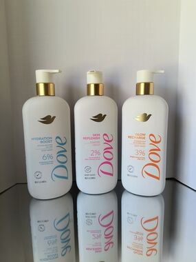 Dove Body Wash Trio — Hydration Boost, Skin Replenish, Glow Recharge 18.5 Oz Ea